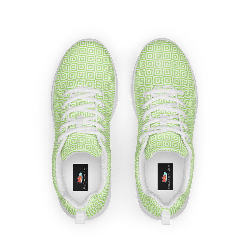 Lime Diamond Athletic #275 - Back View | HA!LO Canvas Sneakers