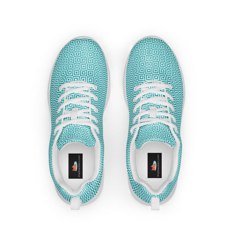 Aqua Diamond Athletic #276 - Back View | HA!LO Canvas Sneakers