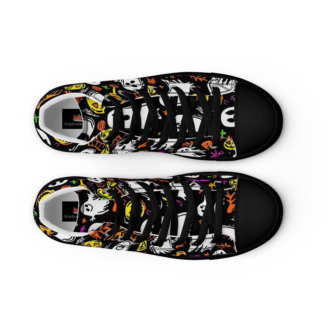 Men's Halloween Ghost Bash High Top Sneakers 324 - ShipSneakers.com