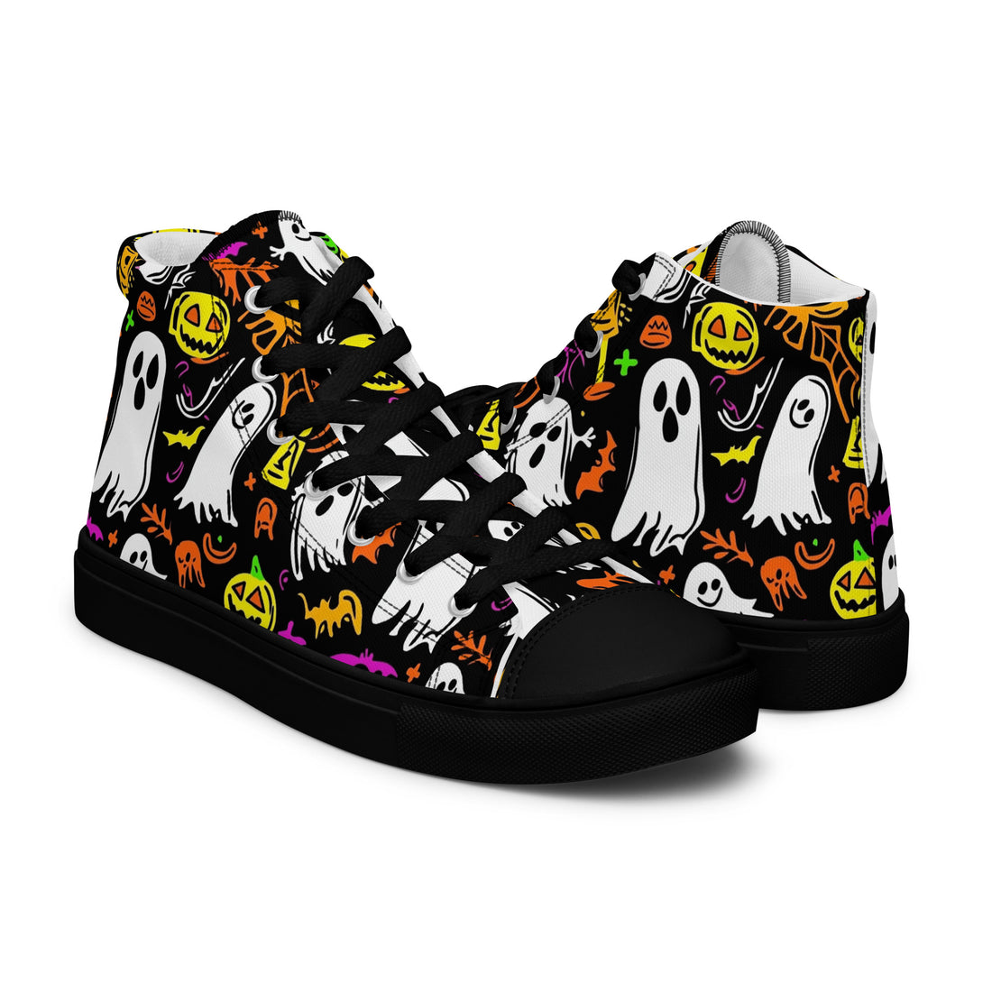 Men's Halloween Ghost Bash High Top Sneakers 324 - ShipSneakers.com