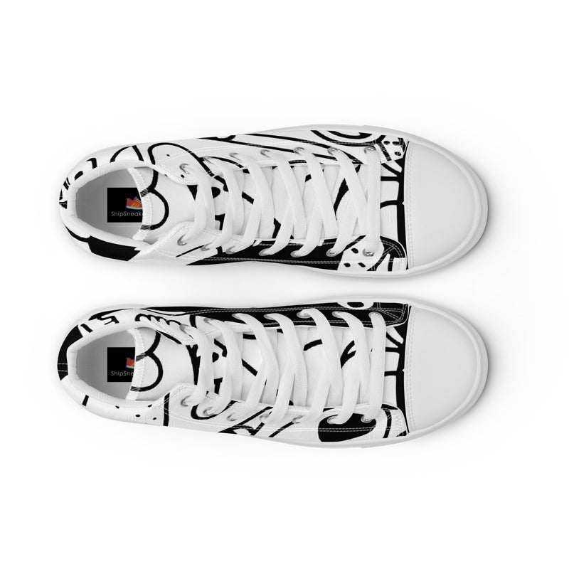 Doodle Art High Top #43 - Lifestyle Shot | HA!LO Canvas Sneakers