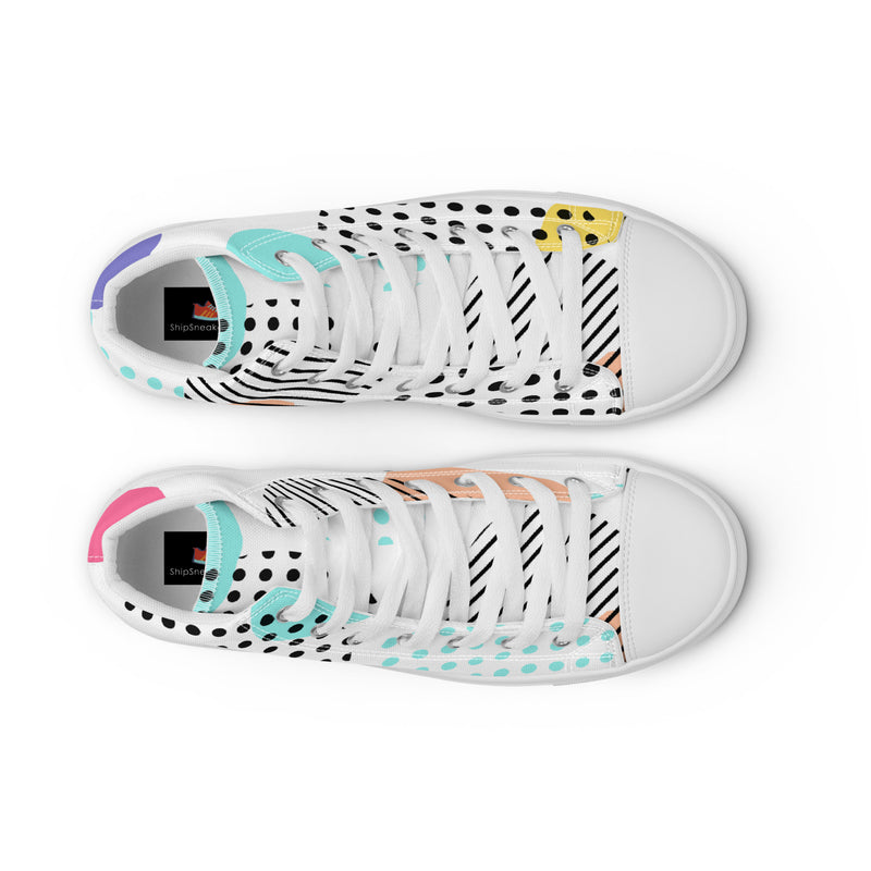 Dot Pop High Top #57 - Lifestyle Shot | HA!LO Canvas Sneakers