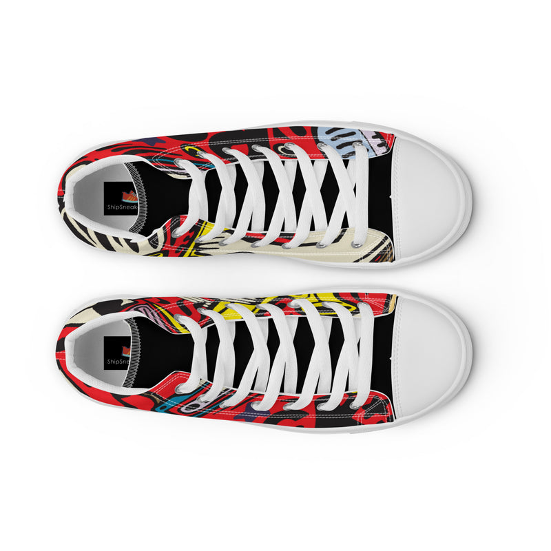 Rock Star High Top #65 - Lifestyle Shot | HA!LO Canvas Sneakers