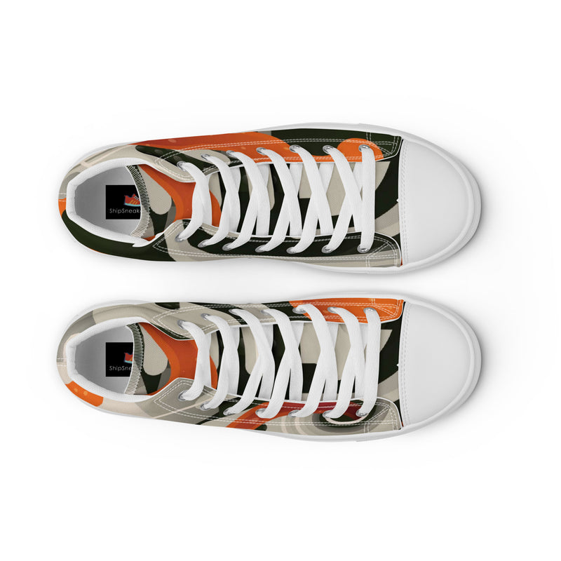 Abstract Camo High Top #66 - Lifestyle Shot | HA!LO Canvas Sneakers
