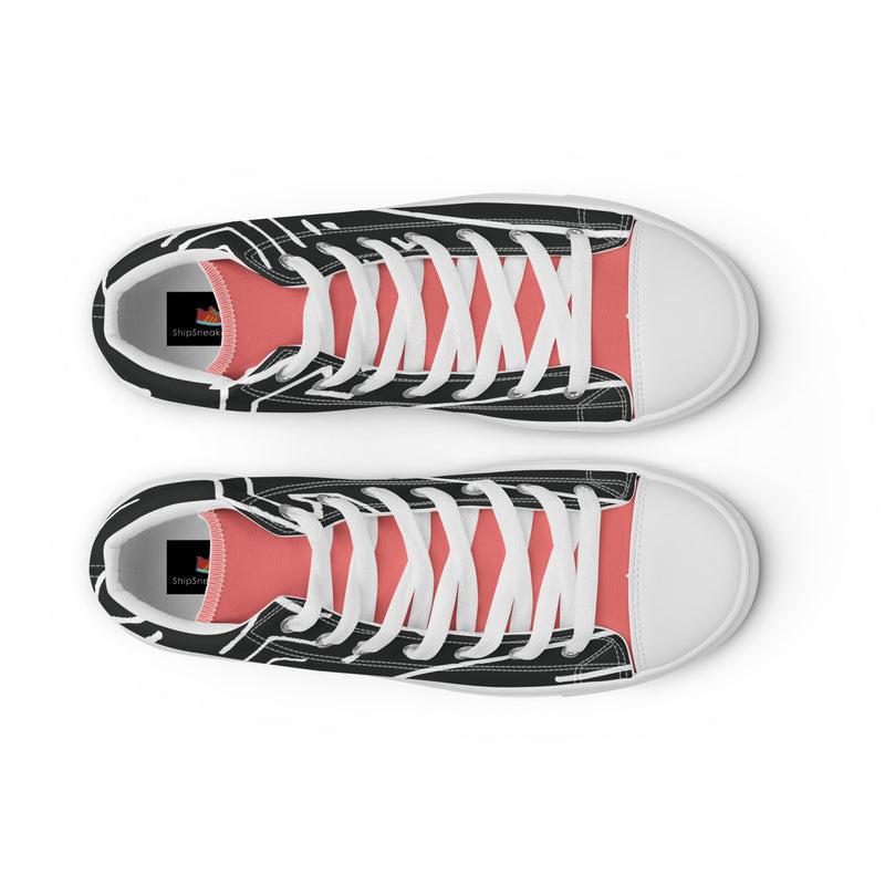 Bold Geo High Top #70 - Lifestyle Shot | HA!LO Canvas Sneakers