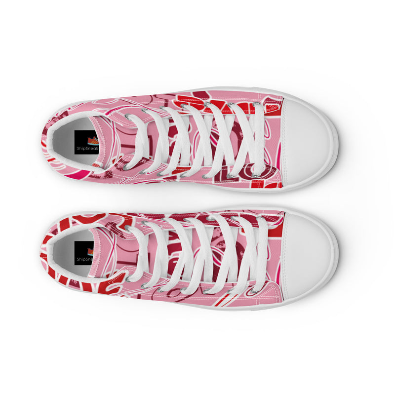 Love Text High Top #86 - Lifestyle Shot | HA!LO Canvas Sneakers
