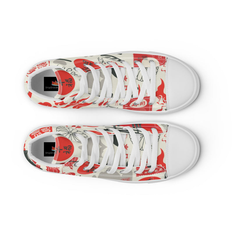 Retro Modern High Top #102 - Lifestyle Shot | HA!LO Canvas Sneakers