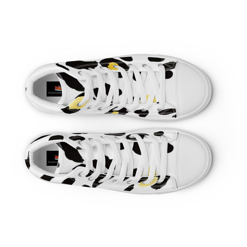 Cow Spot High Top #103 - Lifestyle Shot | HA!LO Canvas Sneakers