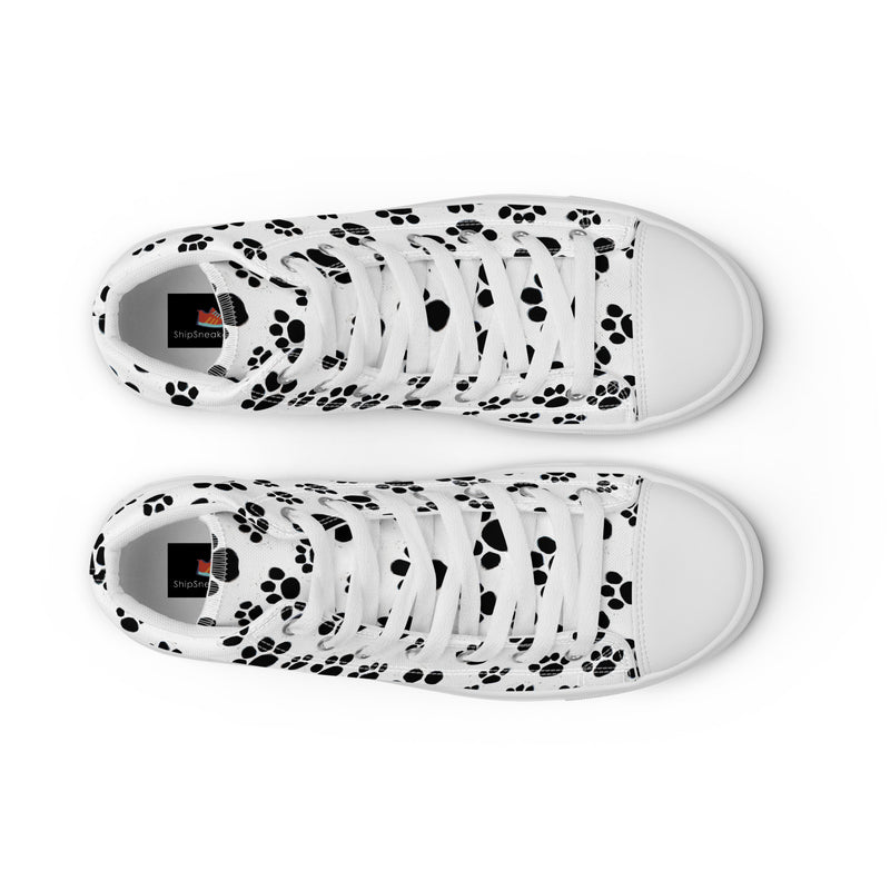 Paw Print High Top #133 - Lifestyle Shot | HA!LO Canvas Sneakers