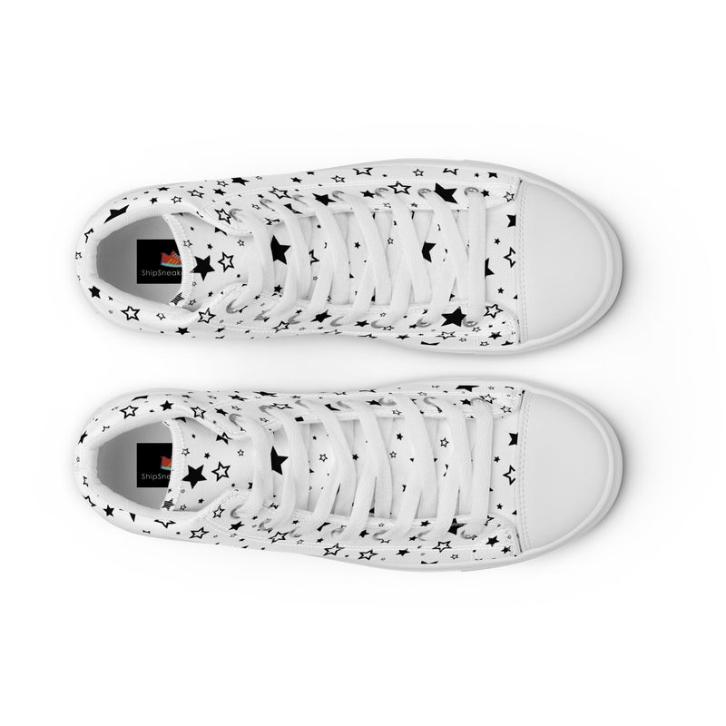 Star Scatter High Top #148 - Lifestyle Shot | HA!LO Canvas Sneakers