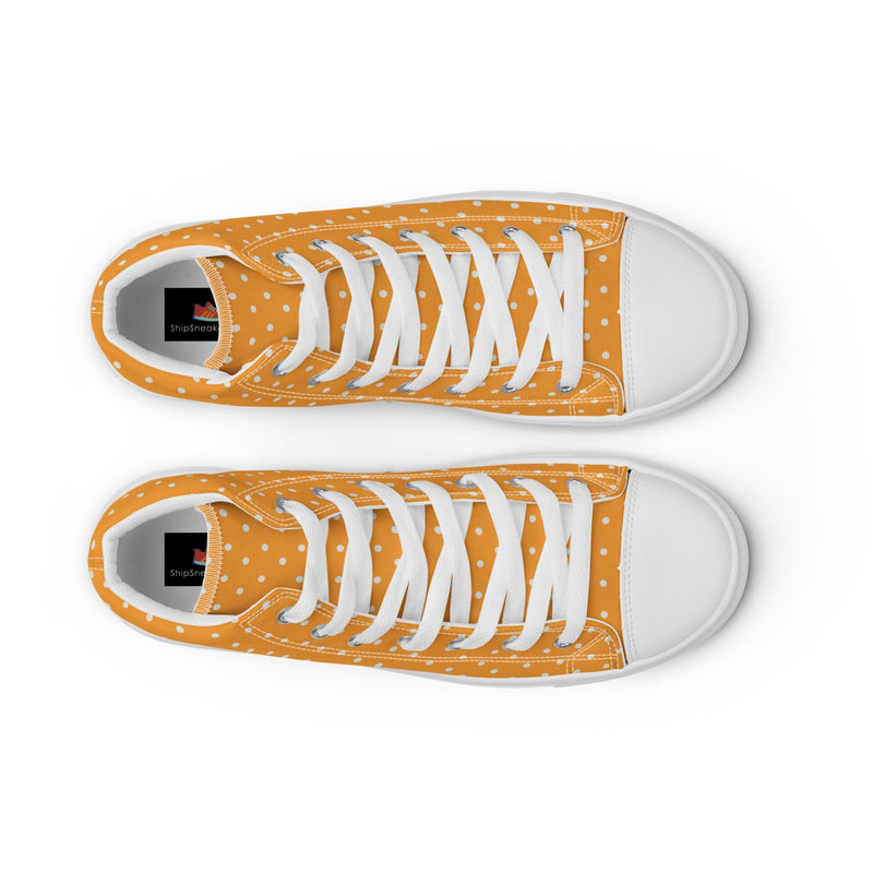 Honey Dot High Top #158 - Lifestyle Shot | HA!LO Canvas Sneakers