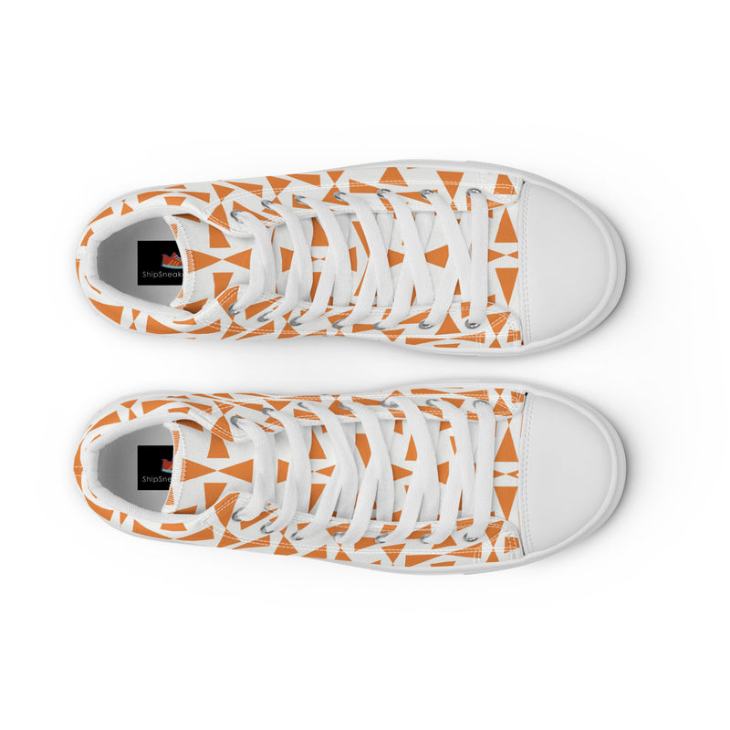 Orange Confetti High Top #170 - Lifestyle Shot | HA!LO Canvas Sneakers