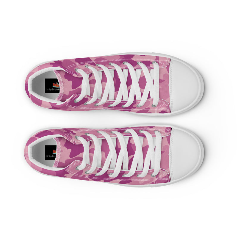 Pink Camo High Top #180 - Lifestyle Shot | HA!LO Canvas Sneakers