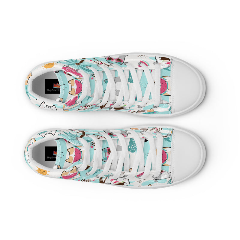 Summer Drinks High Top #186 - Lifestyle Shot | HA!LO Canvas Sneakers