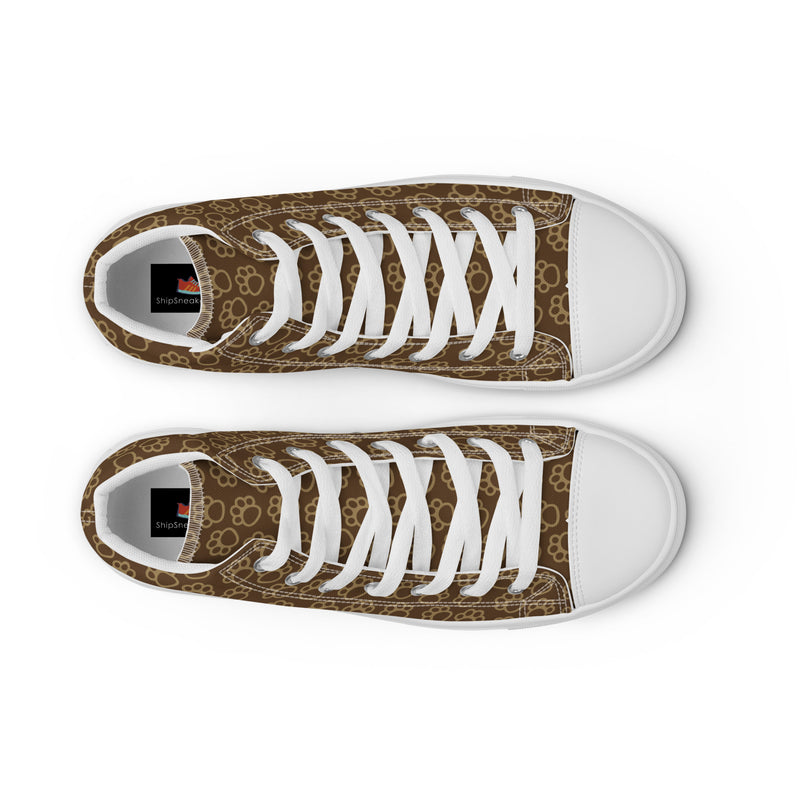 Brown Paisley High Top #205 - Lifestyle Shot | HA!LO Canvas Sneakers