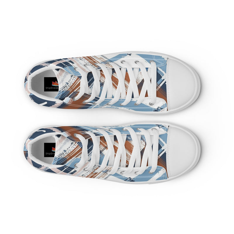 Rustic Plaid High Top #230 - Lifestyle Shot | HA!LO Canvas Sneakers