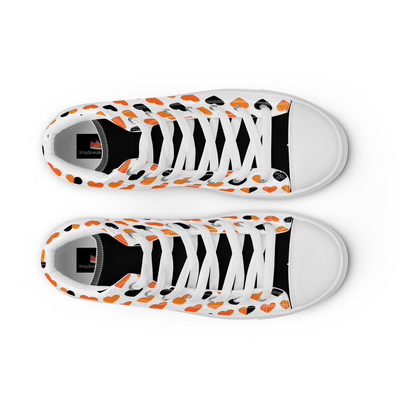 Halloween Hearts High Top #248 - Lifestyle Shot | HA!LO Canvas Sneakers