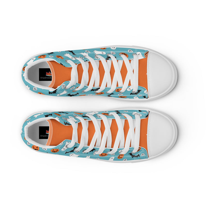 Halloween Blue High Top #267 - Lifestyle Shot | HA!LO Canvas Sneakers