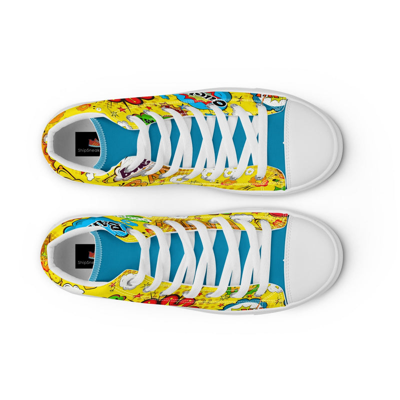 Comic Ouch High Top #281 - Lifestyle Shot | HA!LO Canvas Sneakers