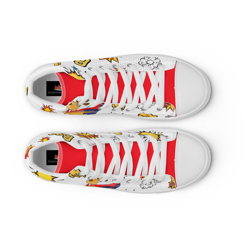 Comic Boom High Top #283 - Lifestyle Shot | HA!LO Canvas Sneakers