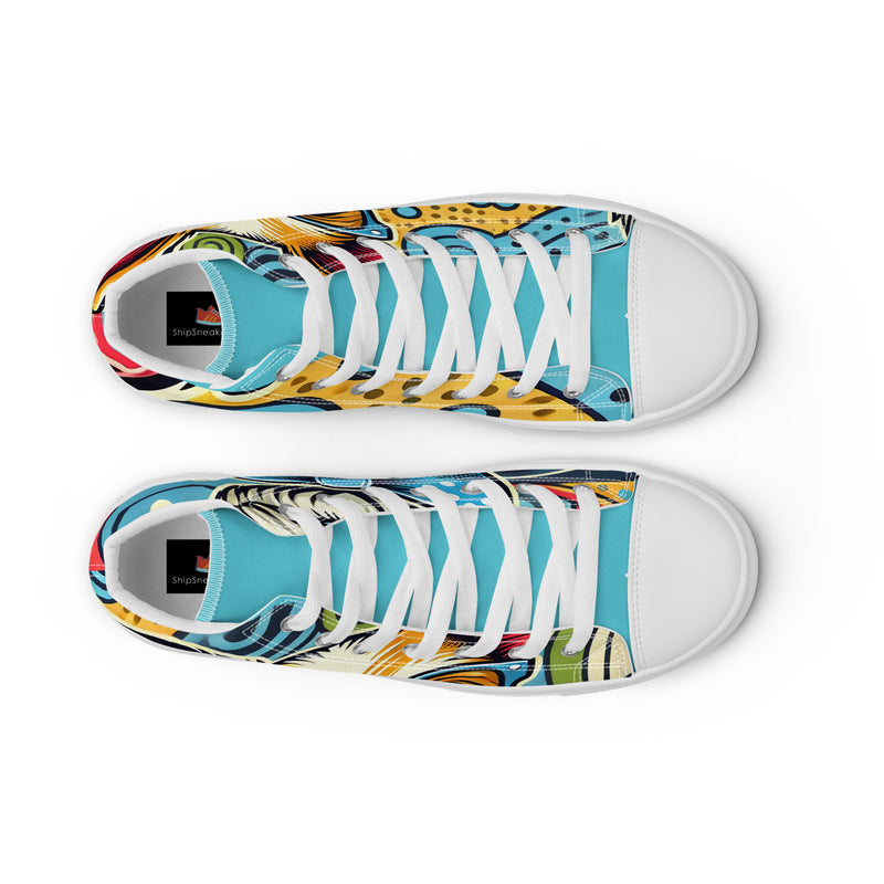Pop Art Doodle High Top #285 - Lifestyle Shot | HA!LO Canvas Sneakers