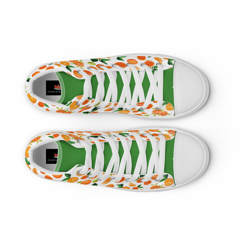 Citrus Garden High Top #306 - Lifestyle Shot | HA!LO Canvas Sneakers