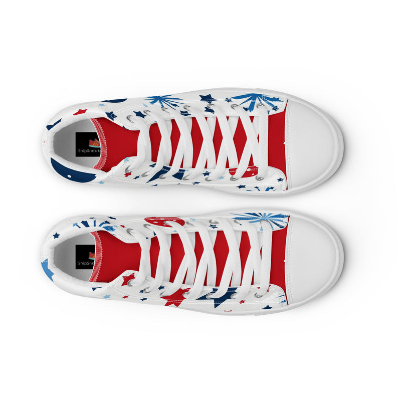 Star Heart High Top #353 - Angled View | HA!LO Canvas Sneakers