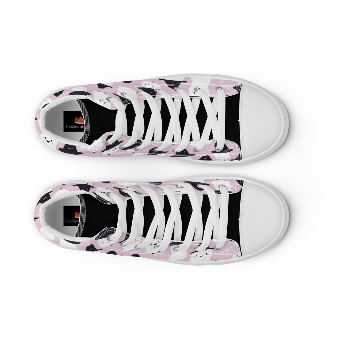 Men's Halloween Kawaii Ghost High Tops 328 - ShipSneakers.com
