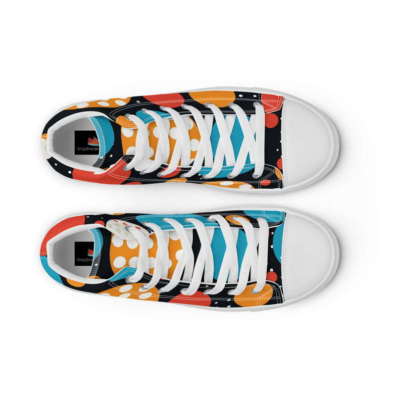 HA!LO Retro Art #351 — Men’s Canvas High Top