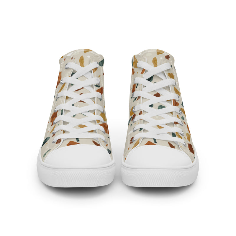 Terrazzo High Top #9 - Close Up Detail | HA!LO Canvas Sneakers