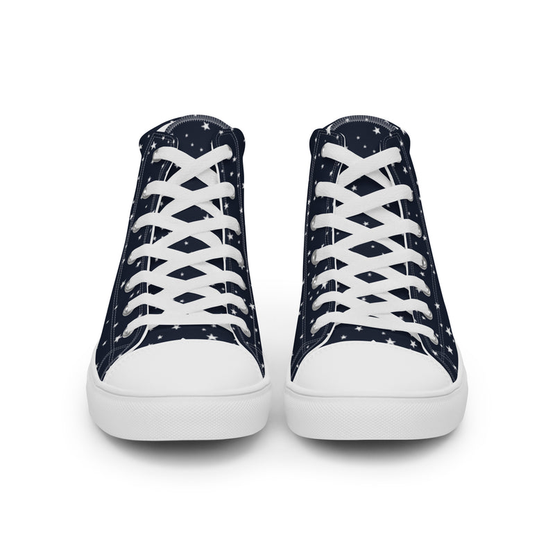 Navy Star High Top #24 - Close Up Detail | HA!LO Canvas Sneakers