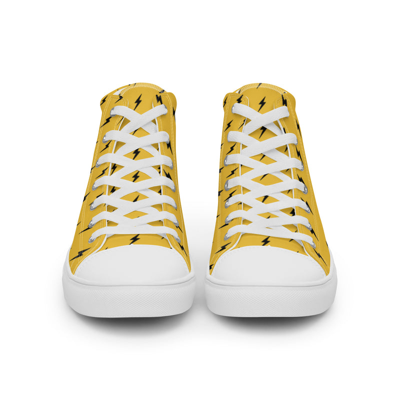 Lightning Bolt High Top #28 - Close Up Detail | HA!LO Canvas Sneakers