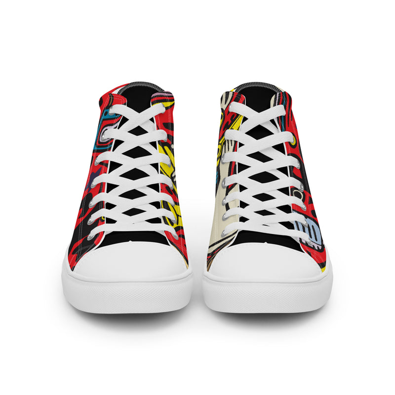 Rock Star High Top #65 - Close Up Detail | HA!LO Canvas Sneakers