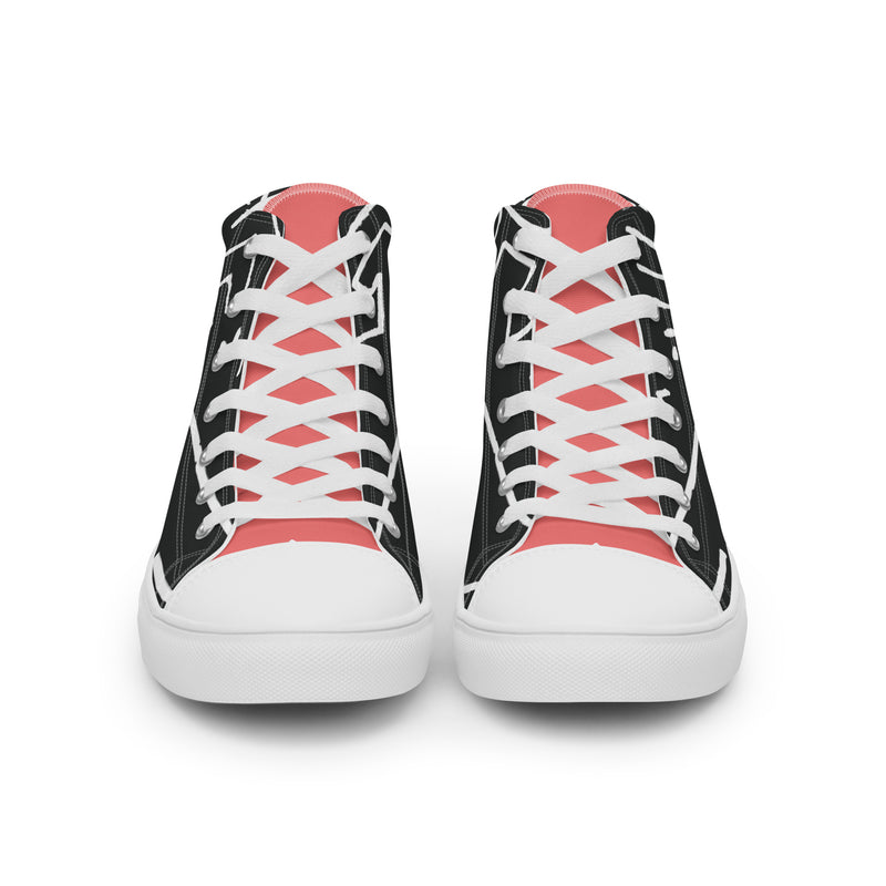 Bold Geo High Top #70 - Close Up Detail | HA!LO Canvas Sneakers