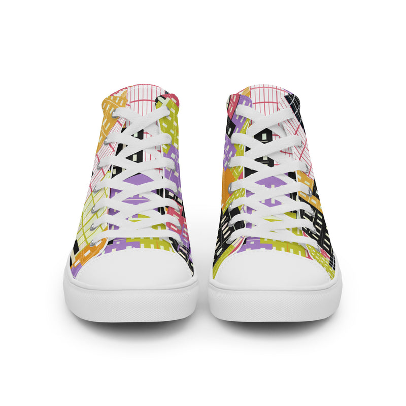 City Skyline High Top #93 - Close Up Detail | HA!LO Canvas Sneakers