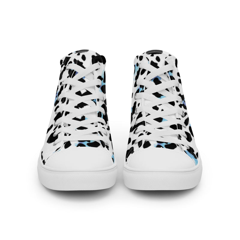 Dalmatian Spot High Top #105 - Close Up Detail | HA!LO Canvas Sneakers