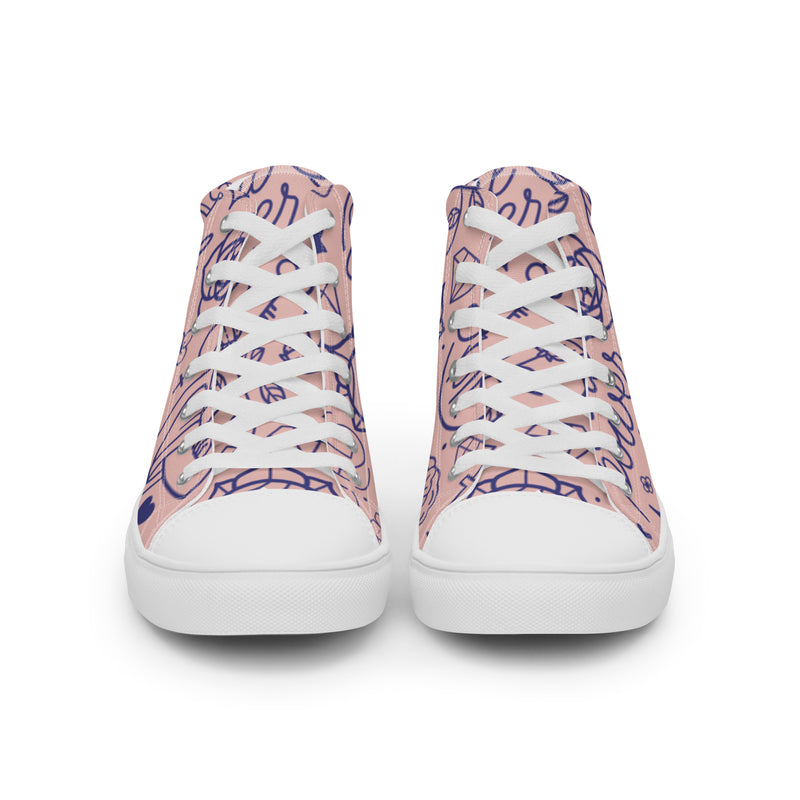 Girl Power High Top #106 - Close Up Detail | HA!LO Canvas Sneakers