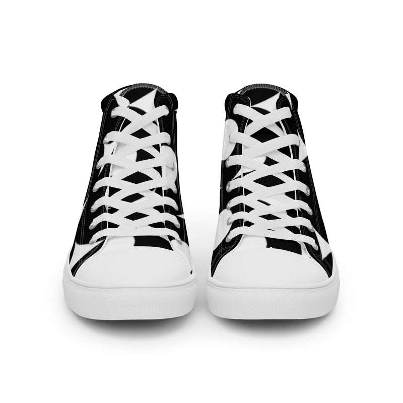 Abstract Mod High Top #113 - Close Up Detail | HA!LO Canvas Sneakers