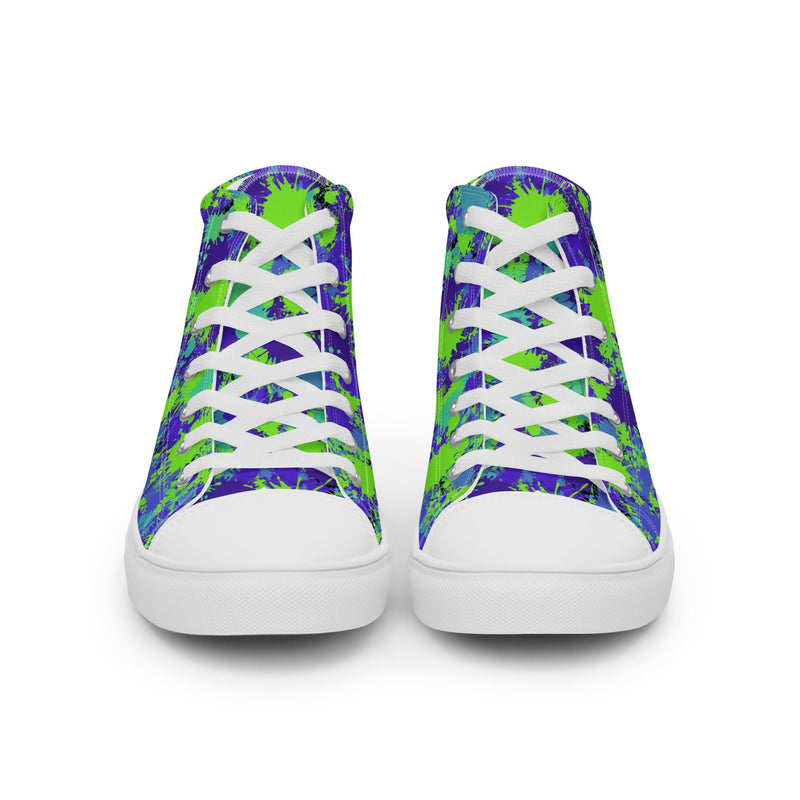 Paint Splatter High Top #122 - Close Up Detail | HA!LO Canvas Sneakers