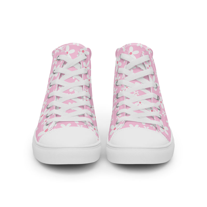 Cherry Blossom High Top #135 - Close Up Detail | HA!LO Canvas Sneakers