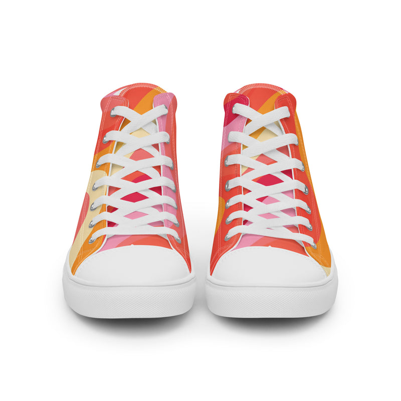 Retro Wave High Top #157 - Close Up Detail | HA!LO Canvas Sneakers