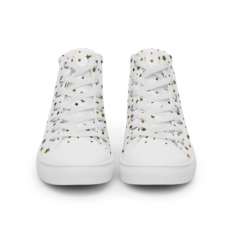 Gold Star High Top #206 - Close Up Detail | HA!LO Canvas Sneakers