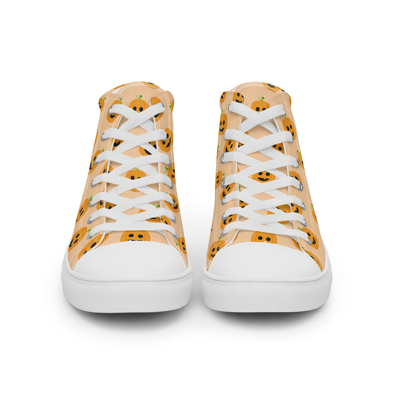 Pumpkin Patch High Top #257 - Back View | HA!LO Canvas Sneakers