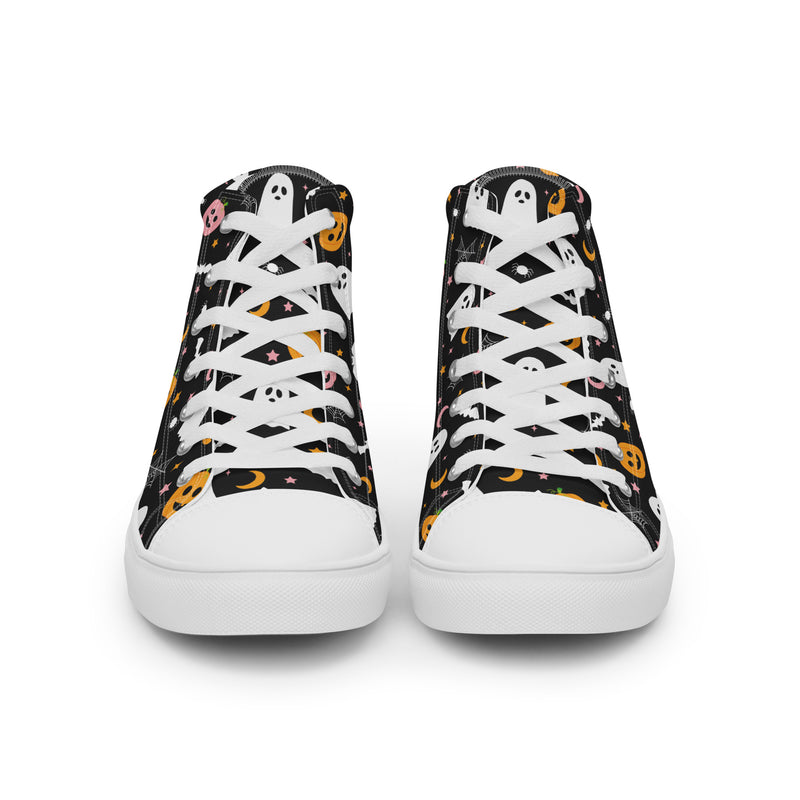 Halloween Night High Top #260 - Close Up Detail | HA!LO Canvas Sneakers