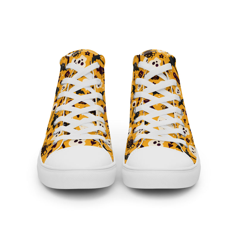 Leopard Print High Top #271 - Close Up Detail | HA!LO Canvas Sneakers
