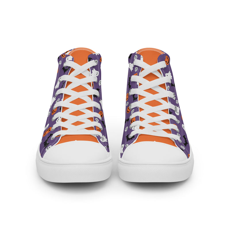 Halloween Purple High Top #268 - Close Up Detail | HA!LO Canvas Sneakers