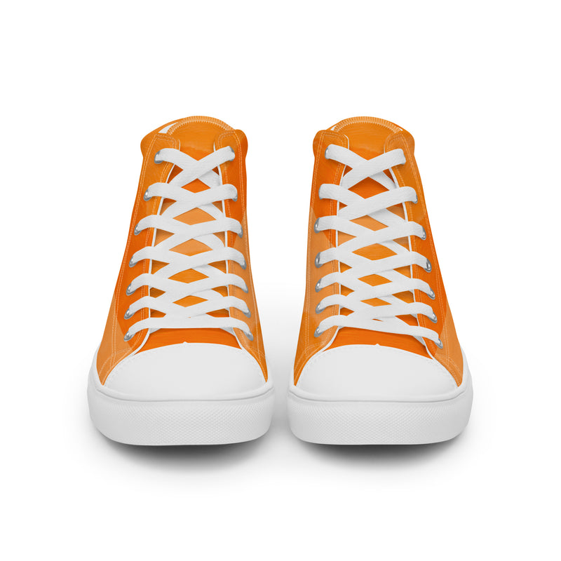 Tangerine High Top #308 - Close Up Detail | HA!LO Canvas Sneakers