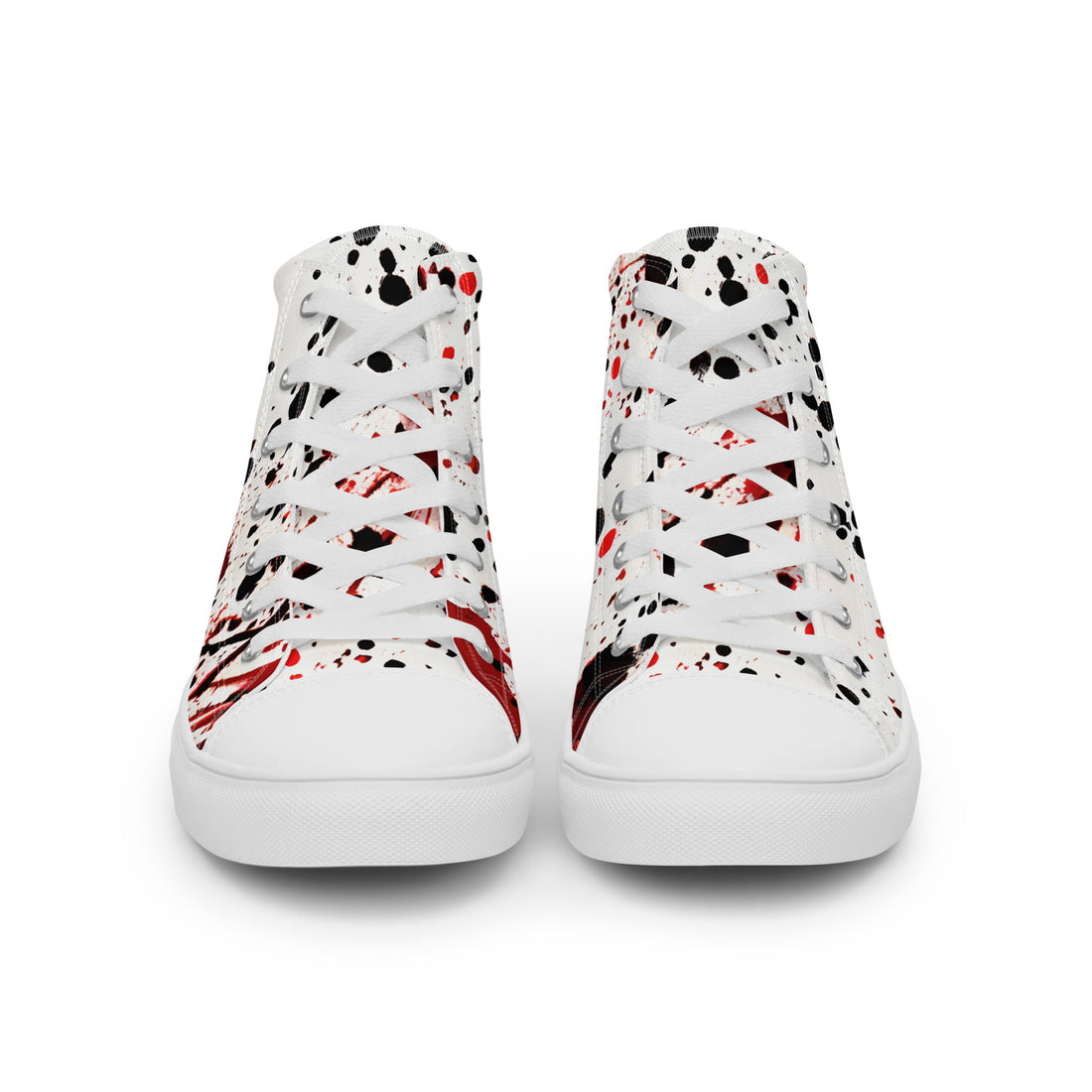 Men's Halloween Blood Splatter High Top Sneakers 321 - ShipSneakers.com