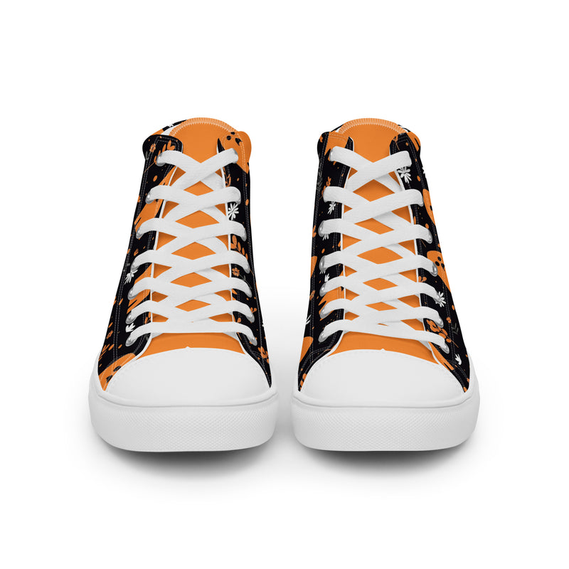 Cute Ghost High Top #327 - Back View | HA!LO Canvas Sneakers