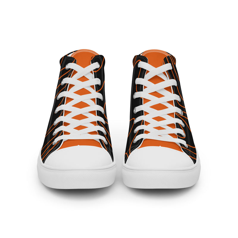 HA!LO Black Orange #349 — Men’s Canvas High Top